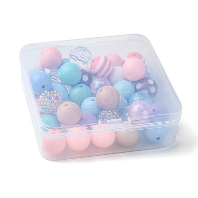 DIY Round Acrylic & Resin Jewelry Making Findings Kits DIY-FS0007-63-1