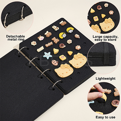 8 Pages Felt Shoe Charms Collection Binder Book AJEW-WH0038-94P-02-1