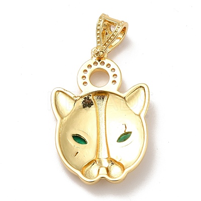 Brass Pave Clear Cubic Zirconia Pendants KK-H433-33G-1