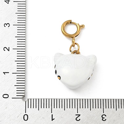 304 Stainless Steel Enamel Pendant Decorations STAS-A131-09H-G-1