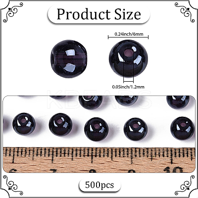 500Pcs Transparent Glass Seed Beads SEED-PA0001-08D-1