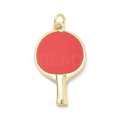 Sports Brass Resin Pendants KK-P345-74G-1