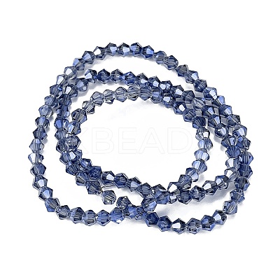 Transparent Electroplate Glass Beads Strands EGLA-A039-T3mm-UA10-1