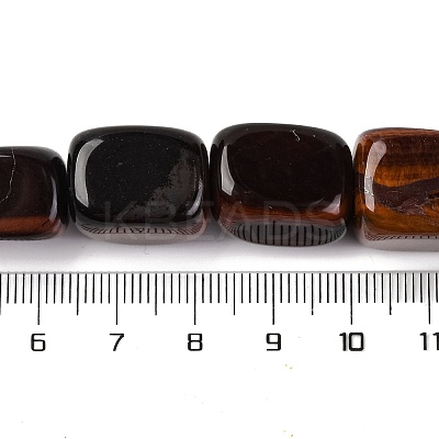 Natural Red Tiger Eye Dyed & Heated Beads Strands G-H040-A01-01-1