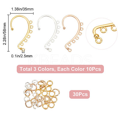 Alloy Climber Wrap Around Ear Cuff Findings FIND-CN0001-22-1