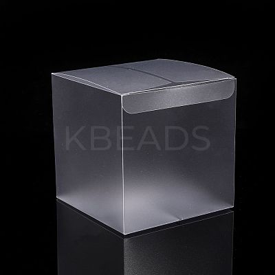 Frosted PVC Rectangle Favor Box Candy Treat Gift Box CON-WH0074-01B-1