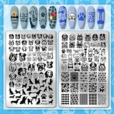 304 Stainless Steel DIY Nail Art Templates MRMJ-PH0003-10B-1