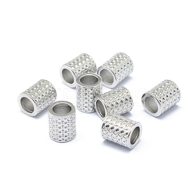 Rack Plating Brass European Beads KK-O125-07P-1