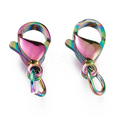Ion Plating(IP) 304 Stainless Steel Lobster Claw Clasps LS-STAS-G240-01D-C-1