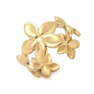 304 Stainless Steel Open Cuff Rings for Women LS-RJEW-U060-01D-G-1