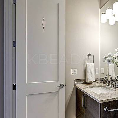 Wood Toilet Signs Set AJEW-WH0043-57-1