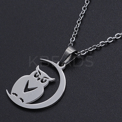 Non-Tarnish 201 Stainless Steel Pendants Necklaces LS-NJEW-S105-JN707-45-1-1