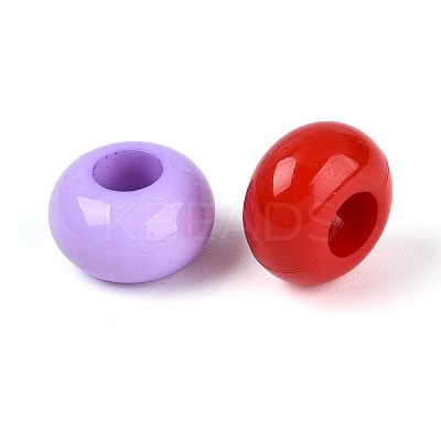 Opaque Acrylic European Large Hole Beads SACR-N019-03-1