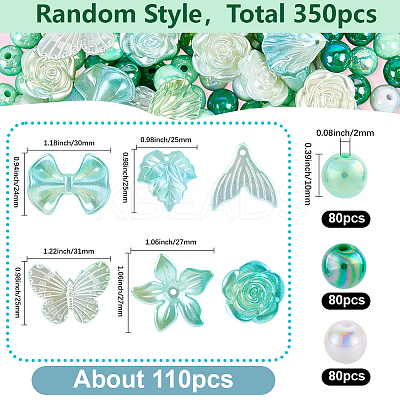 110Pcs DIY Gradient Color Style Jewelry Making Finding Kits KY-SP0001-67A-1