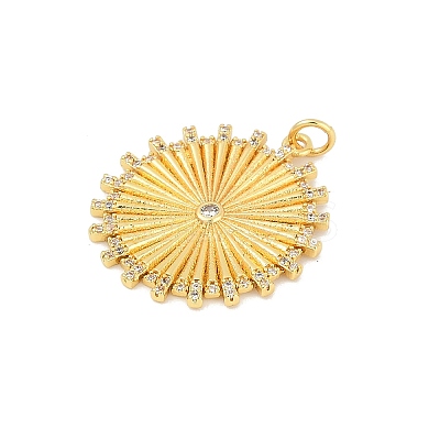 Brass Micro Pave Cubic Zirconia Pendants KK-U055-26G-1