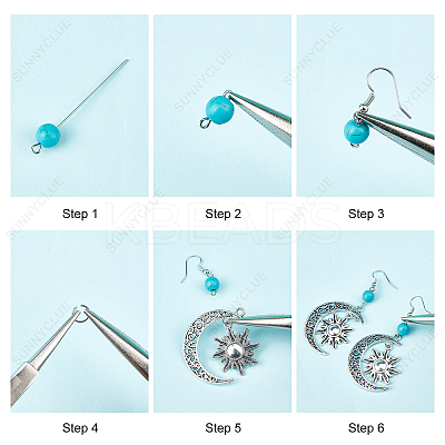 DIY Moon and Star Earring Making Kit DIY-SC0020-19-1