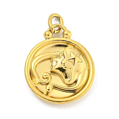304 Stainless Steel Pendants Rhinestone Settings LS-STAS-O009-01C-G-1