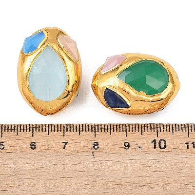 Oval Cat Eye Beads KK-H516-04G-1