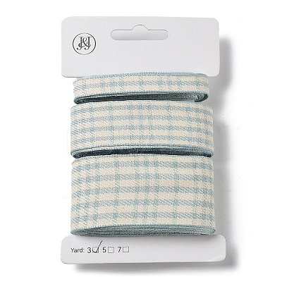 9 Yards 3 Styles Tartan Print Polyester Ribbon SRIB-C002-01D-1