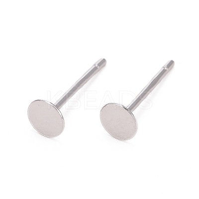 Anti-Tarnish Rhodium Plated 925 Sterling Silver Ear Stud Findings STER-A003-80-1