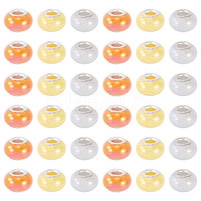 150Pcs Opaque Resin European Beads RESI-TA0004-61A-1