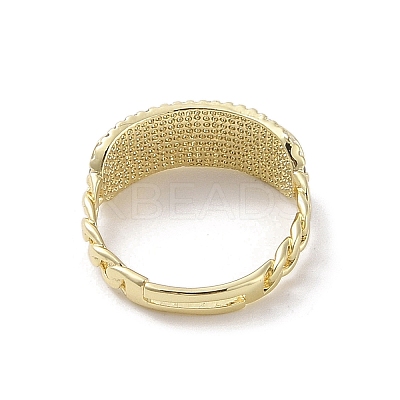Brass Pave Cubic Zirconia Adjustable Rings RJEW-M170-25G-1