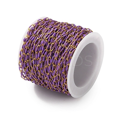 304 Stainless Steel Enamel Cable Chains CHS-R020-02G-02-1