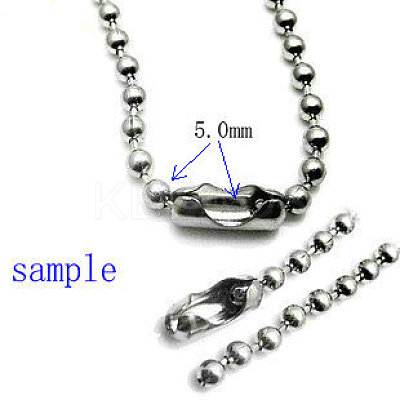 Non-Tarnish Stainless Steel Ball Chain Connectors X-STAS-L019C-P-1