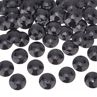 50Pcs Flat Back Acrylic Rhinestone Cabochons OACR-OC0001-15C-1