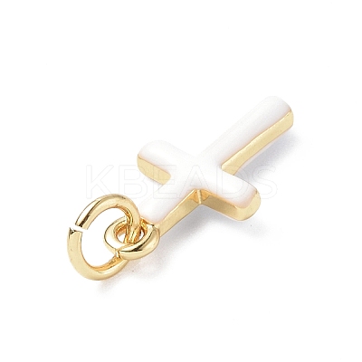 Real 18K Gold Plated Eco-Friendly Rack Plating Brass Enamel Pendants LS-KK-F845-40G-07-1