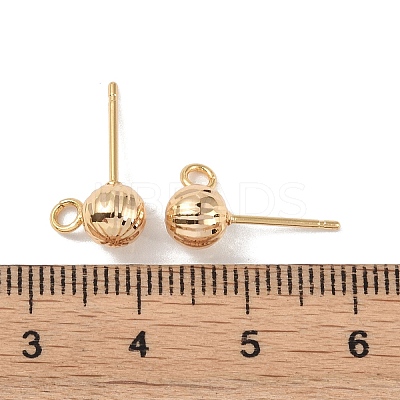 Brass Stud Earring Findings KK-R164-04A-G-1