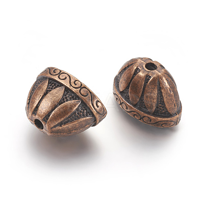 Tibetan Style Alloy Bead Cones TIBE-976-R-FF-1