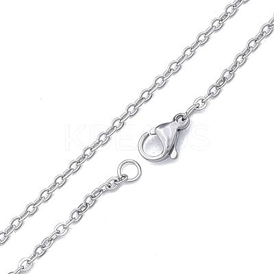 Non-Tarnish 304 Stainless Steel Cable Chains Necklace for Men Women LS-NJEW-N050-A02-S20-1