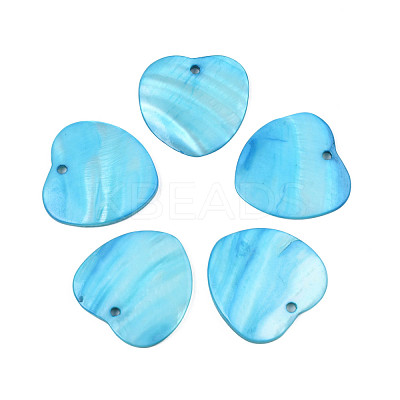 Natural Freshwater Shell Pendants SHEL-N026-176A-1