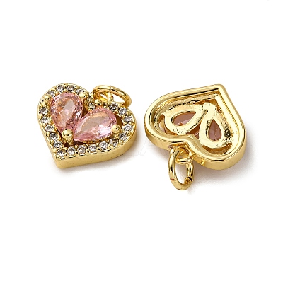 Brass Micro Pave Cubic Zirconia Pendants KK-A271-12G-1