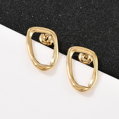 304 Stainless Steel Nuggets Stud Earrings EJEW-I320-17G-1