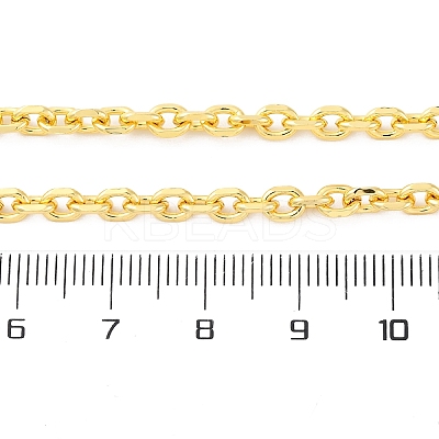 Brass Cable Chain Necklaces for Women NJEW-K282-02G-1