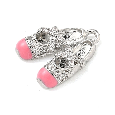 Brass Micro Pave Cubic Zirconia Pendants KK-P342-02P-02-1