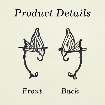 6Pcs 6 Styles Alloy Butterfly Wing Stud Earrings EJEW-FI0002-98-1