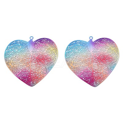 430 Stainless Steel Filigree Pendants X1-STAS-TAC0004-018-1