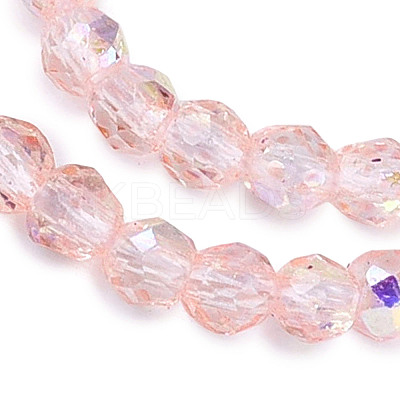 Transparent Glass Beads Strands EGLA-N028-01A-A10-1