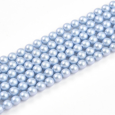 Baking Paint Pearlized Glass Pearl Bead Strands HY-N002-3mm-C04-1