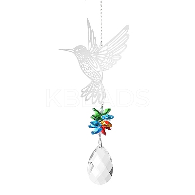 Metal Hollow Hummingbird Hanging Ornaments PW-WG0918C-03-1