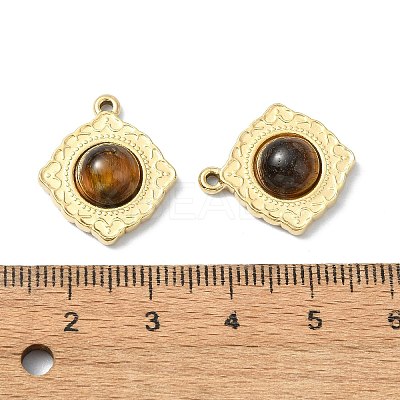 Natural Tiger Eye Pendants STAS-L080-009G-08-1