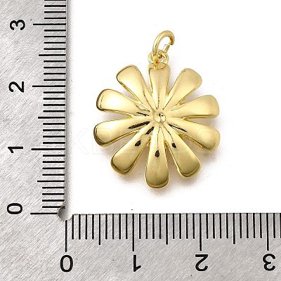 Brass Micro Pave Clear Cubic Zirconia Pendants KK-F899-05B-G-1