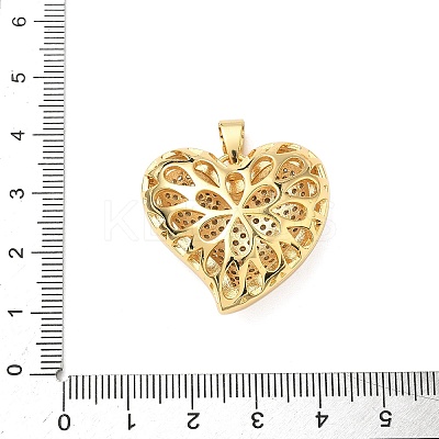 Brass Micro Pave Cubic Zirconia Pendants KK-D426-21F-G-1