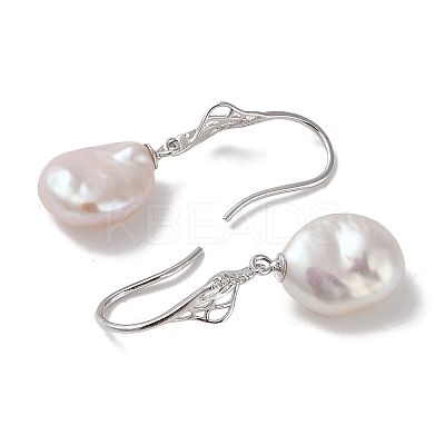 Anti-Tarnish Sterling Silver Dangle Earrings EJEW-C087-05B-P-1