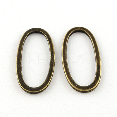 Oval Tibetan Style Alloy Linking Rings TIBE-Q046-33AB-LF-1