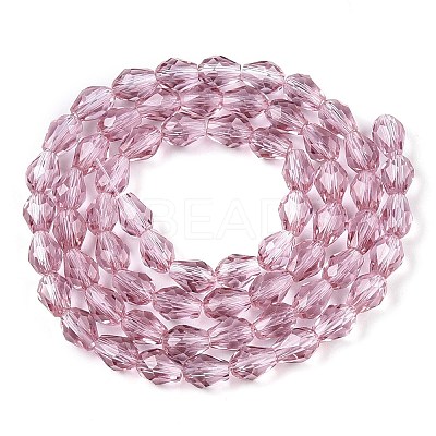 Transparent Glass Beads Strands EGLA-N013-T4mm-D02-1