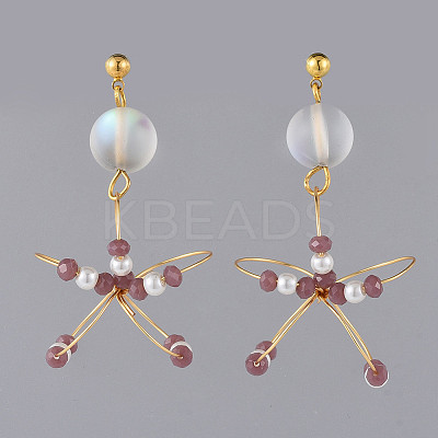 (Jewelry Parties Factory Sale)Dangle Stud Earrings EJEW-JE03694-03-1